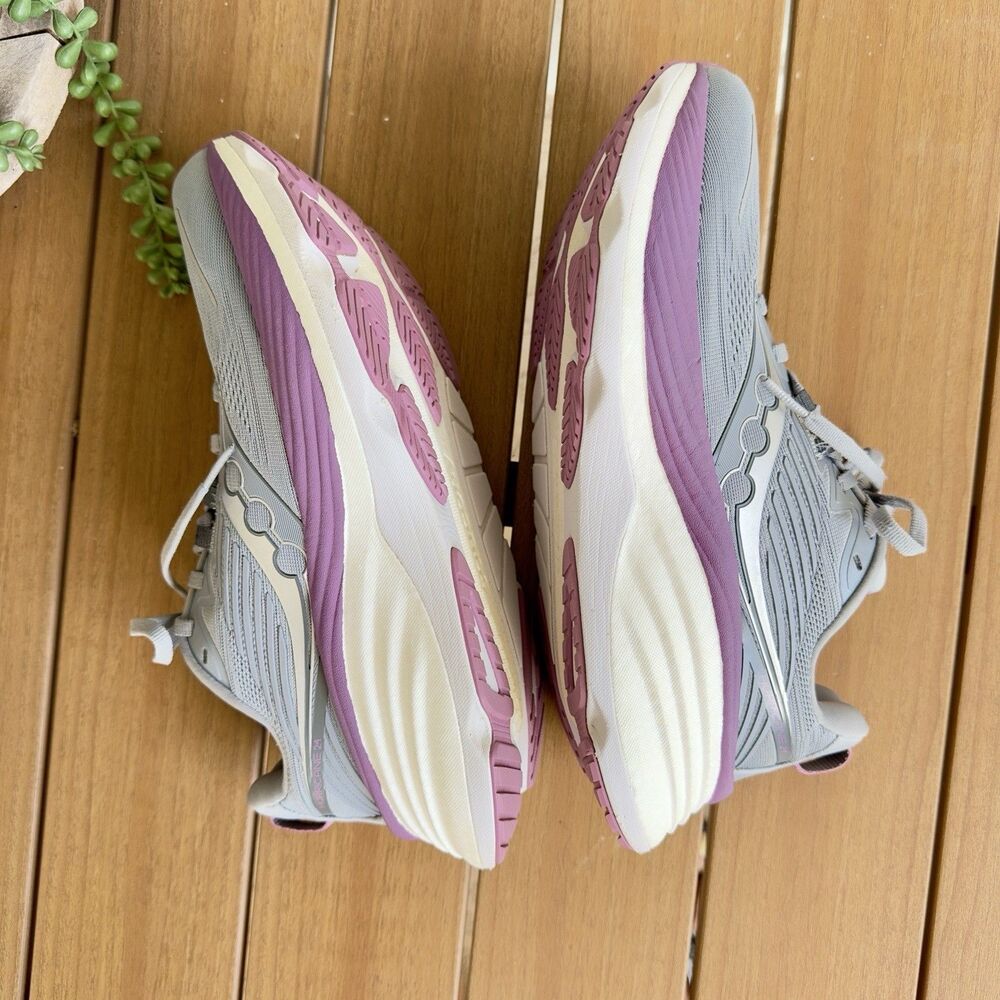 Saucony Hurricane 24 Women’s 9 Flint Viola Gray Purple Running Shoes S10933-240 - Picture 7 of 10
